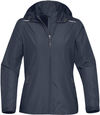 Am image of a Custom Stormtech Womens Nautilus Performance Shell in NAVY!