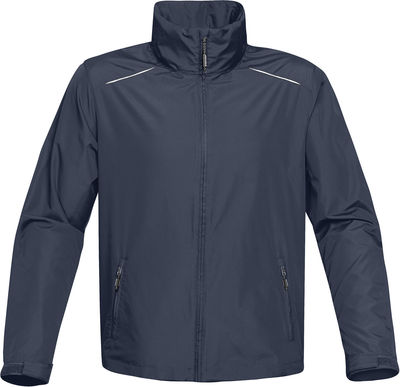 Am image of a Custom STORMTECH MENS NAUTILUS PERFORMANCE SHELL in NAVY!