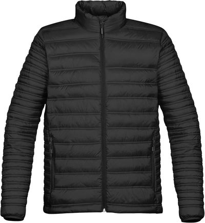 Am image of a Custom Stormtech Mens Basecamp Thermal Jacket in BLACK!