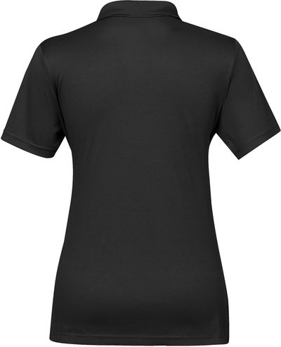 Am image of a Custom STORMTECH WOMENS ECLIPSE H2X DRY PIQUE POLO in BLACK!