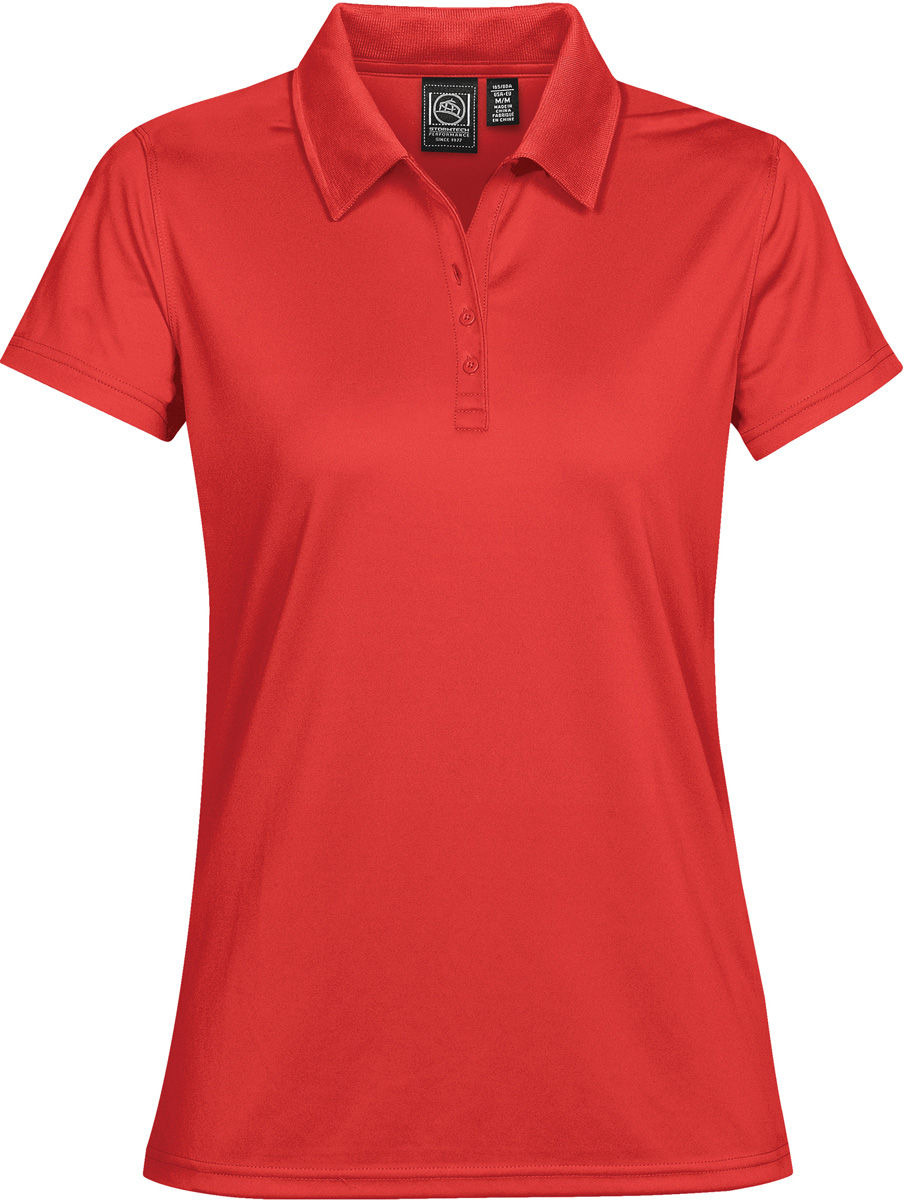 STORMTECH WOMENS ECLIPSE H2X DRY PIQUE POLO in BRIGHT RED