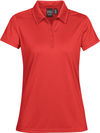 Am image of a Custom STORMTECH WOMENS ECLIPSE H2X DRY PIQUE POLO in BRIGHT RED!