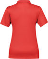 Am image of a Custom STORMTECH WOMENS ECLIPSE H2X DRY PIQUE POLO in BRIGHT RED!