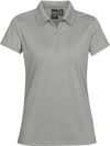 Am image of a Custom STORMTECH WOMENS ECLIPSE H2X DRY PIQUE POLO in COOL SILVER!