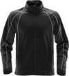 Am image of a Custom Stormtech Youth Warrior Training Jacket in BLACK / BLACK / WHITE!