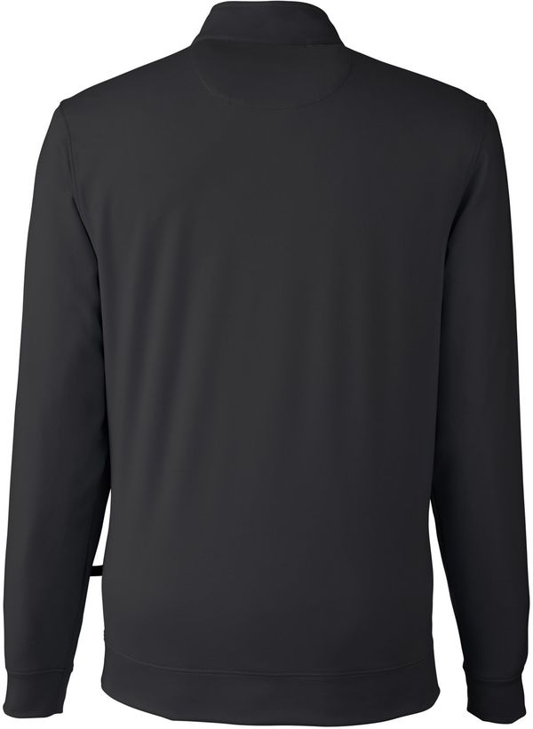 Am image of a Custom Swannies Golf Mens McKinnon Quarter Zip in Black/Marine!
