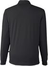 Am image of a Custom Swannies Golf Mens McKinnon Quarter Zip in Black/Marine!