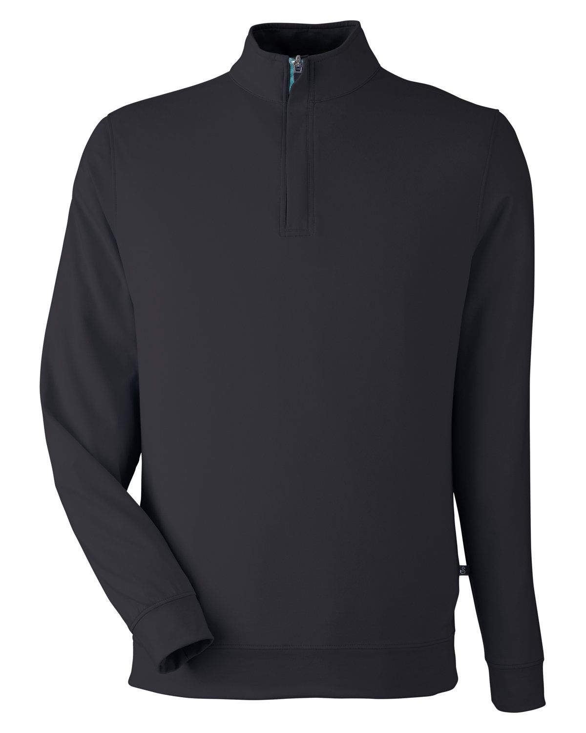 Swannies Golf Mens McKinnon Quarter Zip in Black/Marine