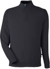 Am image of a Custom Swannies Golf Mens McKinnon Quarter Zip in Black/Marine!