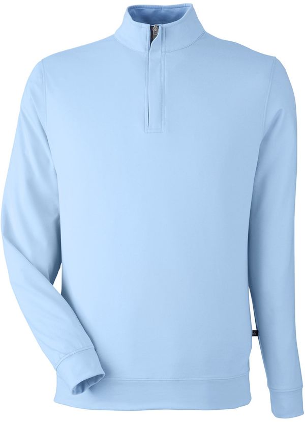 Am image of a Custom Swannies Golf Mens McKinnon Quarter Zip in Periwinkle Heather!