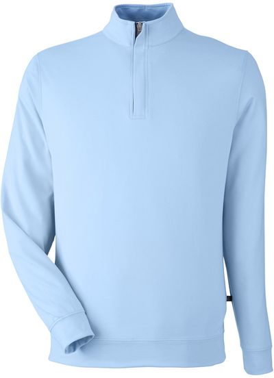 Am image of a Custom Swannies Golf Mens McKinnon Quarter Zip in Periwinkle Heather!