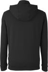 Am image of a Custom Swannies Golf Mens Vandyke Quarter Zip Hooded Sweatshirt in Black!