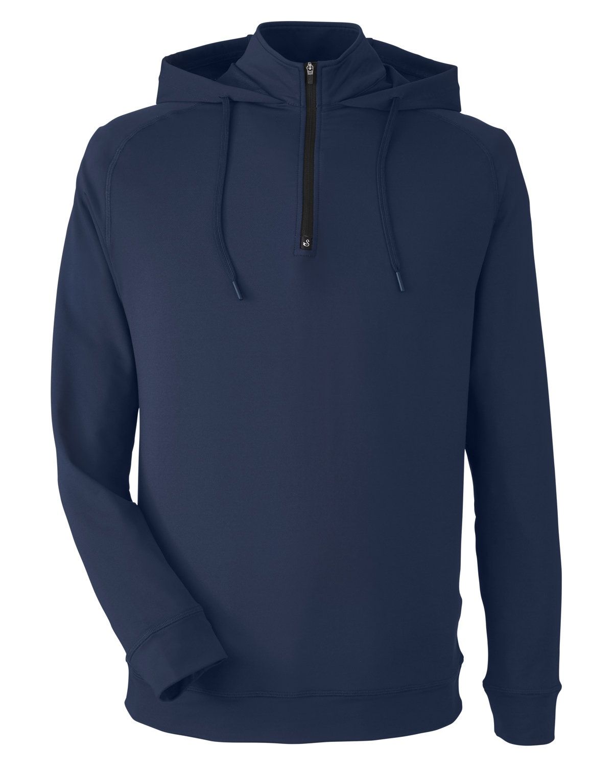 Swannies Golf Mens Vandyke Quarter Zip Hooded Sweatshirt in Navy