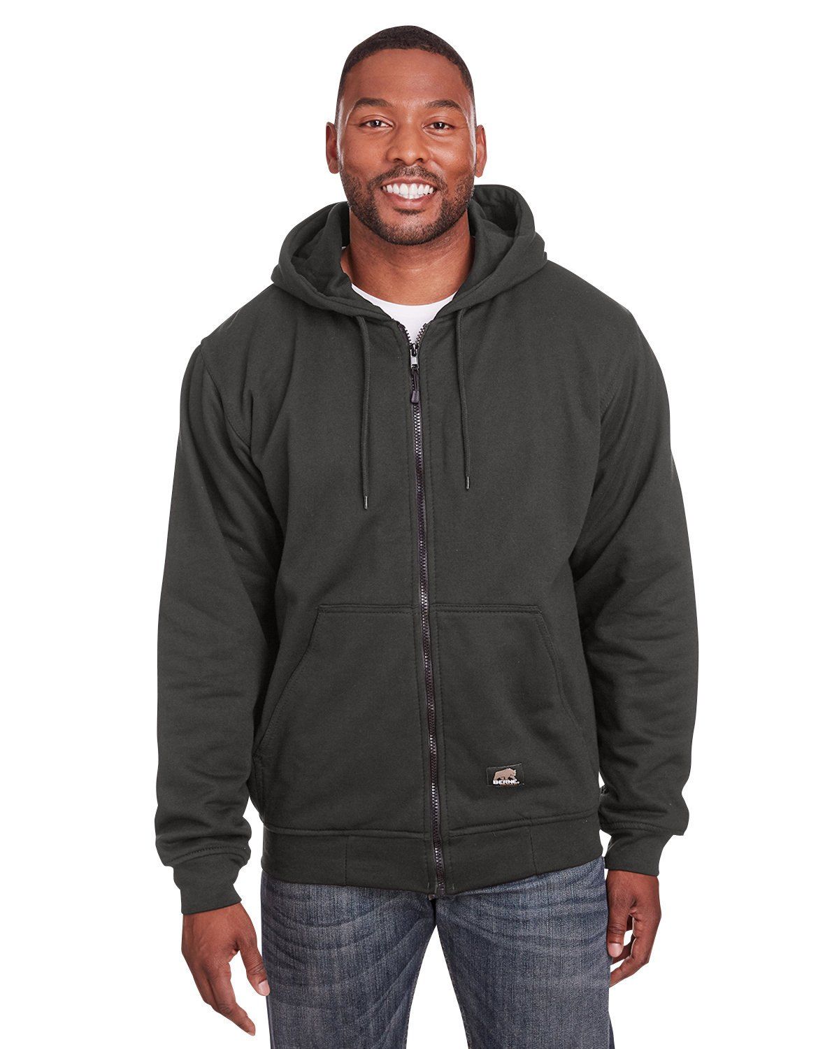 Berne Men's Berne Heritage Thermal Lined Sweatshirt in Charcoal