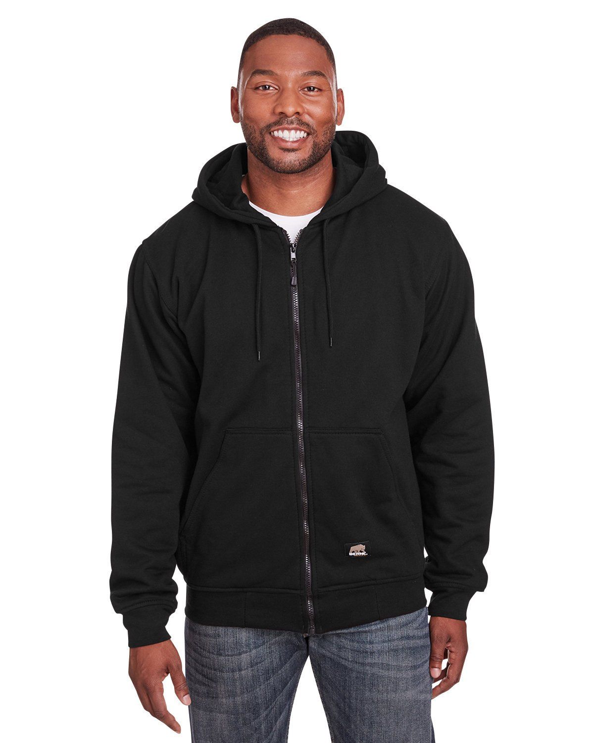 Berne Men's Berne Heritage Thermal Lined Sweatshirt in Black
