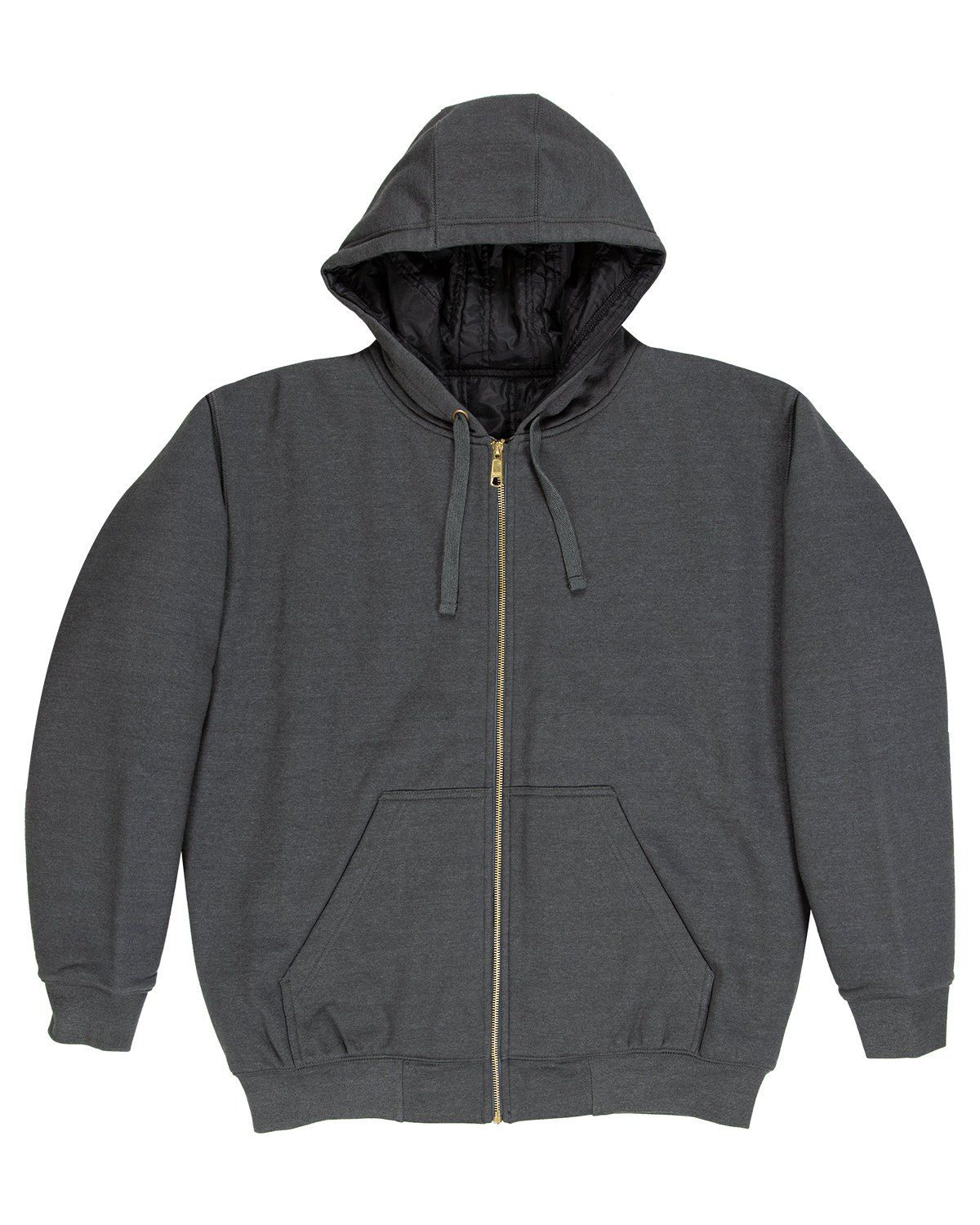 Berne Mens Glacier Hooded Full Zip Hooded Jacket in Graphite