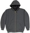 Am image of a Custom Berne Mens Glacier Hooded Full Zip Hooded Jacket in Graphite!