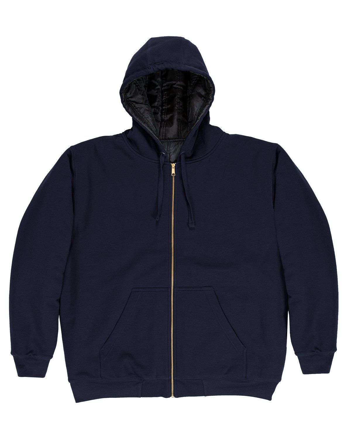 Berne Mens Glacier Hooded Full Zip Hooded Jacket in Navy