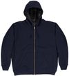 Am image of a Custom Berne Mens Glacier Hooded Full Zip Hooded Jacket in Navy!