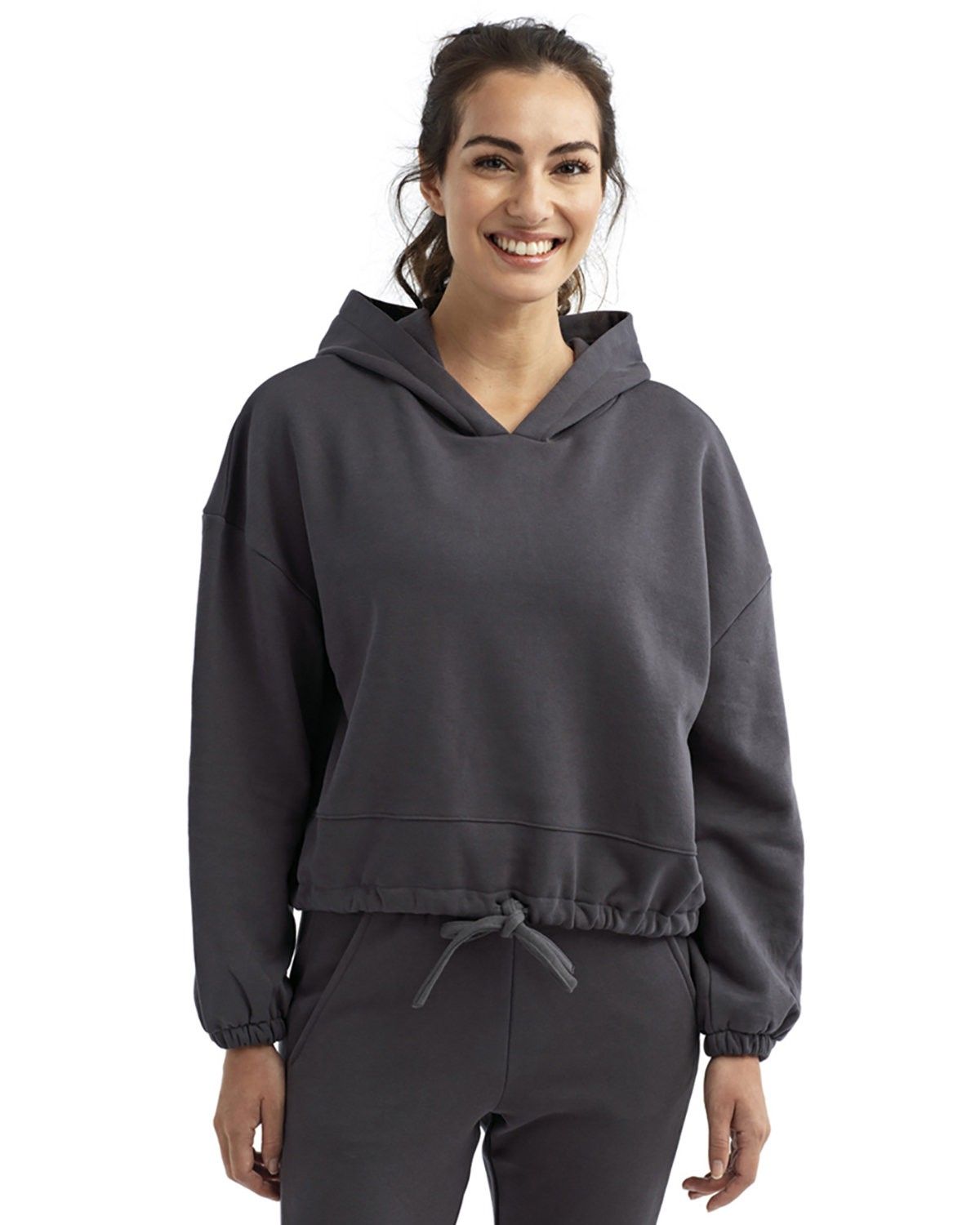 TriDri Ladies Maria Cropped Hoodie in CHARCOAL