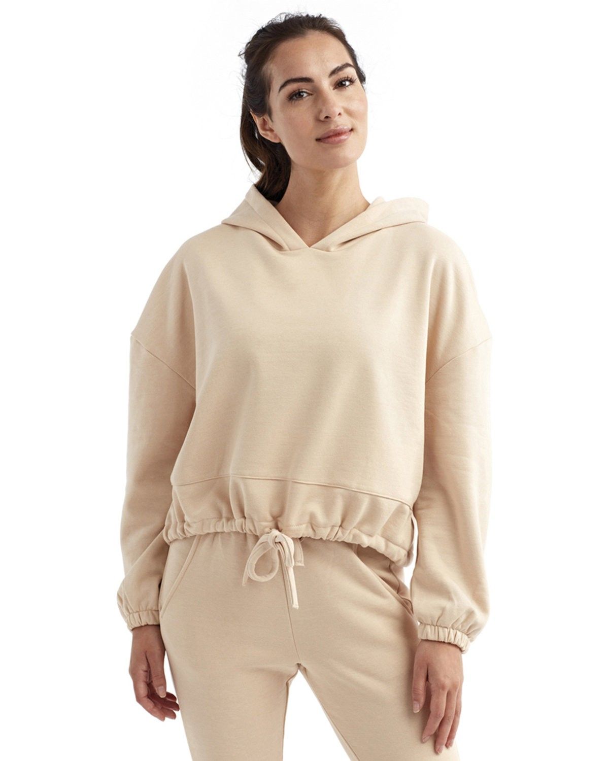 TriDri Ladies Maria Cropped Hoodie in NUDE