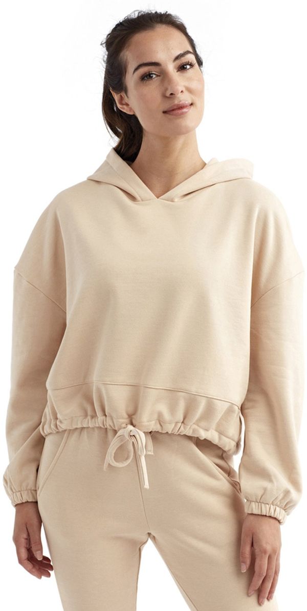 Am image of a Custom TriDri Ladies Maria Cropped Hoodie in NUDE!
