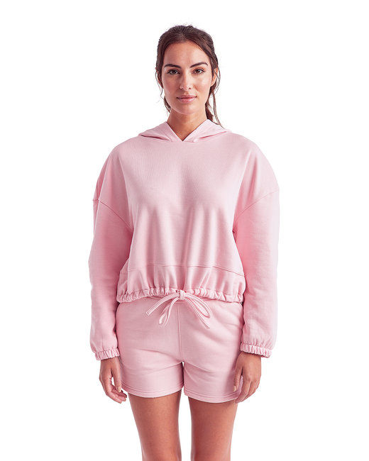 TriDri Ladies Maria Cropped Hoodie in Light Pink