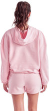 Am image of a Custom TriDri Ladies Maria Cropped Hoodie in Light Pink!