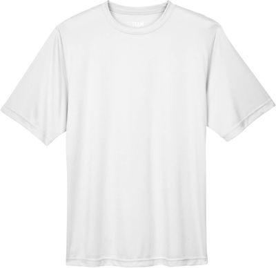 Am image of a Custom Team 365 Men's Zone Performance T Shirt in White!