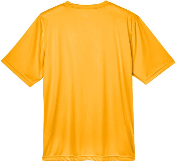 Am image of a Custom Team 365 Men's Zone Performance T Shirt in Athletic Gold!