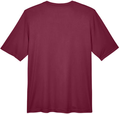 Am image of a Custom Team 365 Men's Zone Performance T Shirt in Sport Maroon!