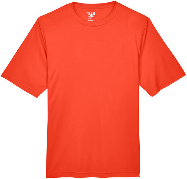 Am image of a Custom Team 365 Men's Zone Performance T Shirt in Sport Orange!