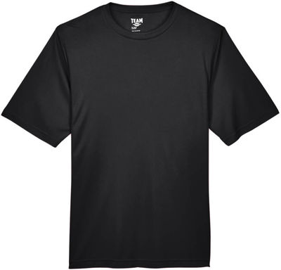 Am image of a Custom Team 365 Men's Zone Performance T Shirt in Black!