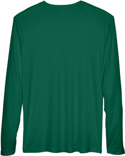 Am image of a Custom Team 365 Men's Zone Performance Long Sleeve T Shirt in Sport Forest!