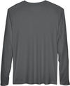 Am image of a Custom Team 365 Men's Zone Performance Long Sleeve T Shirt in Sport Graphite!