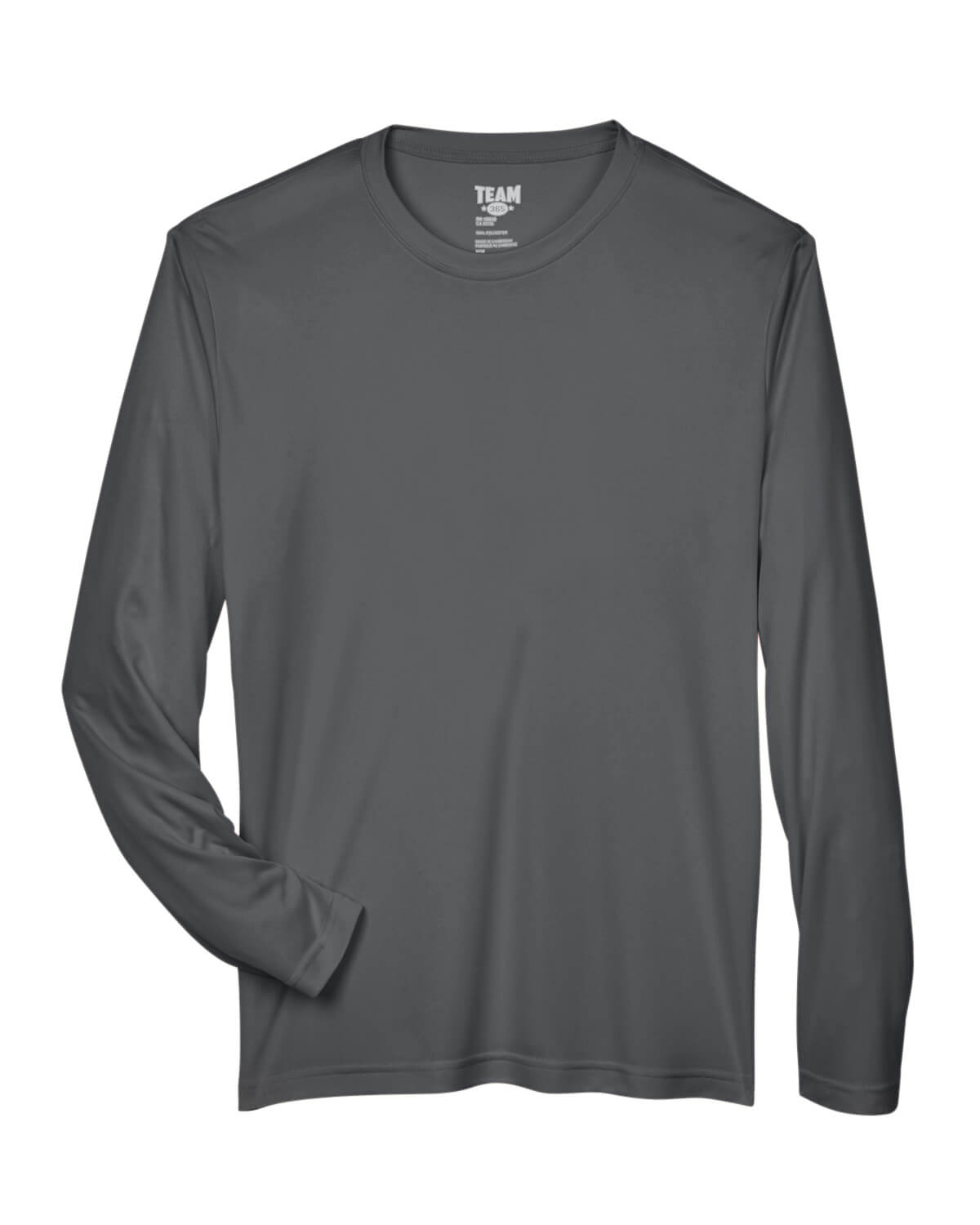 Team 365 Men's Zone Performance Long Sleeve T Shirt in Sport Graphite