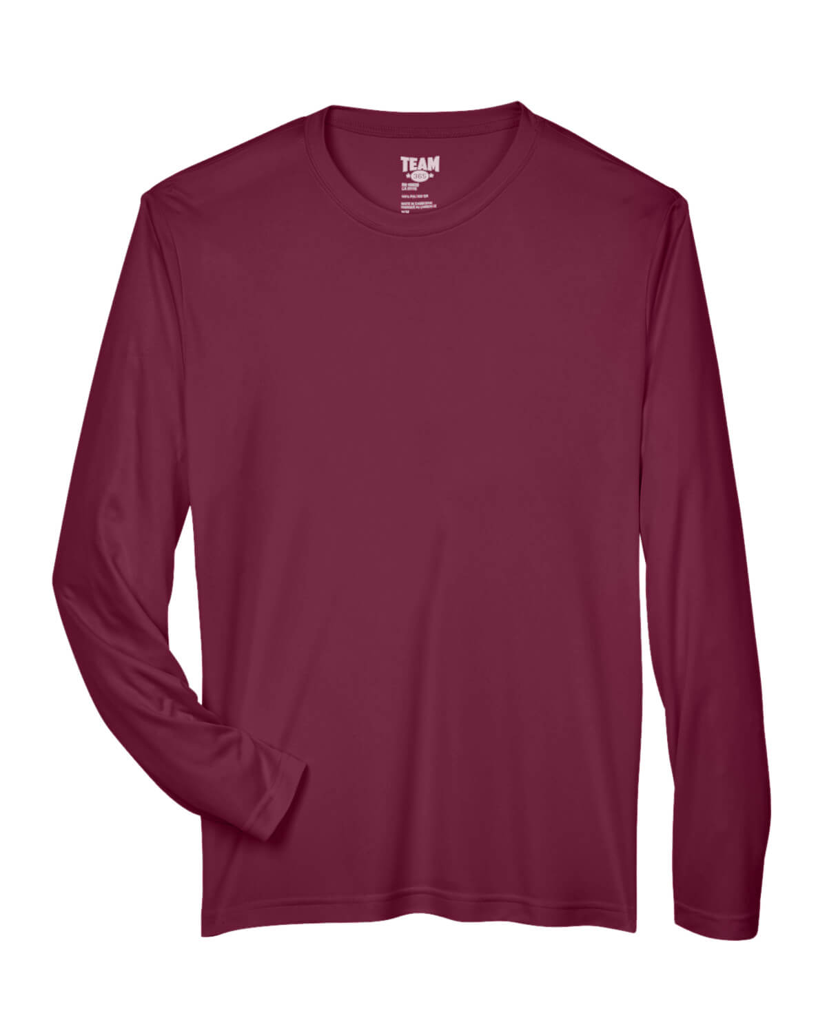 Team 365 Men's Zone Performance Long Sleeve T Shirt in Sport Maroon