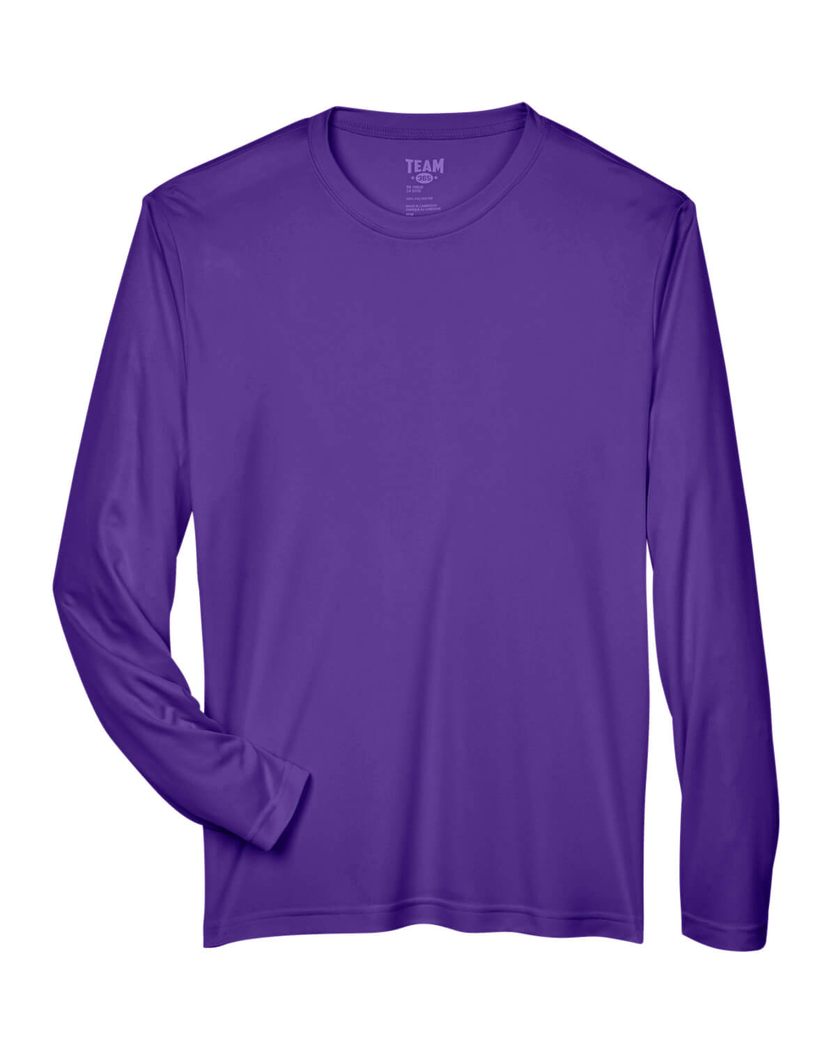 Team 365 Men's Zone Performance Long Sleeve T Shirt in Sport Purple
