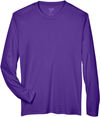 Am image of a Custom Team 365 Men's Zone Performance Long Sleeve T Shirt in Sport Purple!