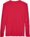 Am image of a Custom Team 365 Men's Zone Performance Long Sleeve T Shirt in Sport Red!