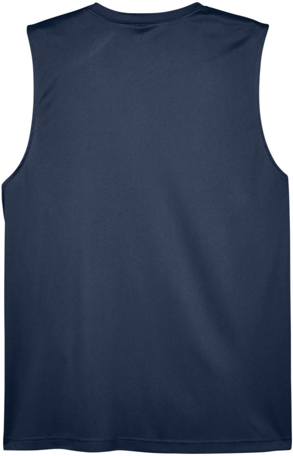 Am image of a Custom Team 365 Mens Zone Performance Muscle TShirt in Sport Dark Navy!
