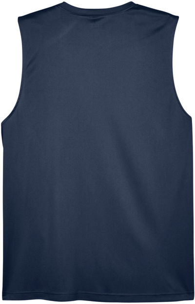 Am image of a Custom Team 365 Mens Zone Performance Muscle TShirt in Sport Dark Navy!