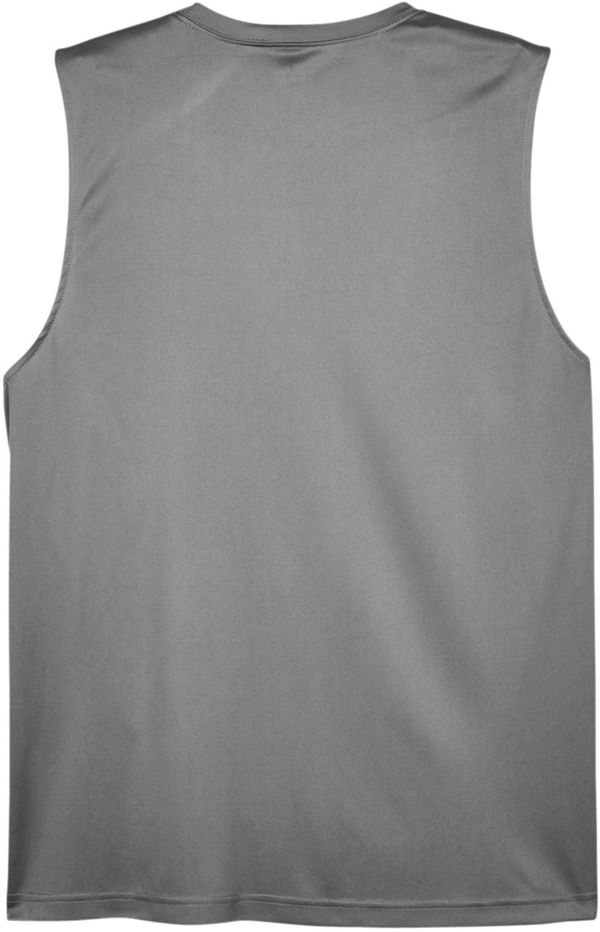 Am image of a Custom Team 365 Mens Zone Performance Muscle TShirt in Sport Graphite!