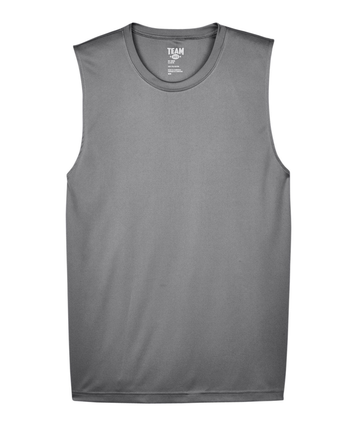 Team 365 Mens Zone Performance Muscle TShirt in Sport Graphite