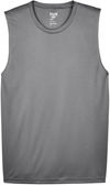 Am image of a Custom Team 365 Mens Zone Performance Muscle TShirt in Sport Graphite!