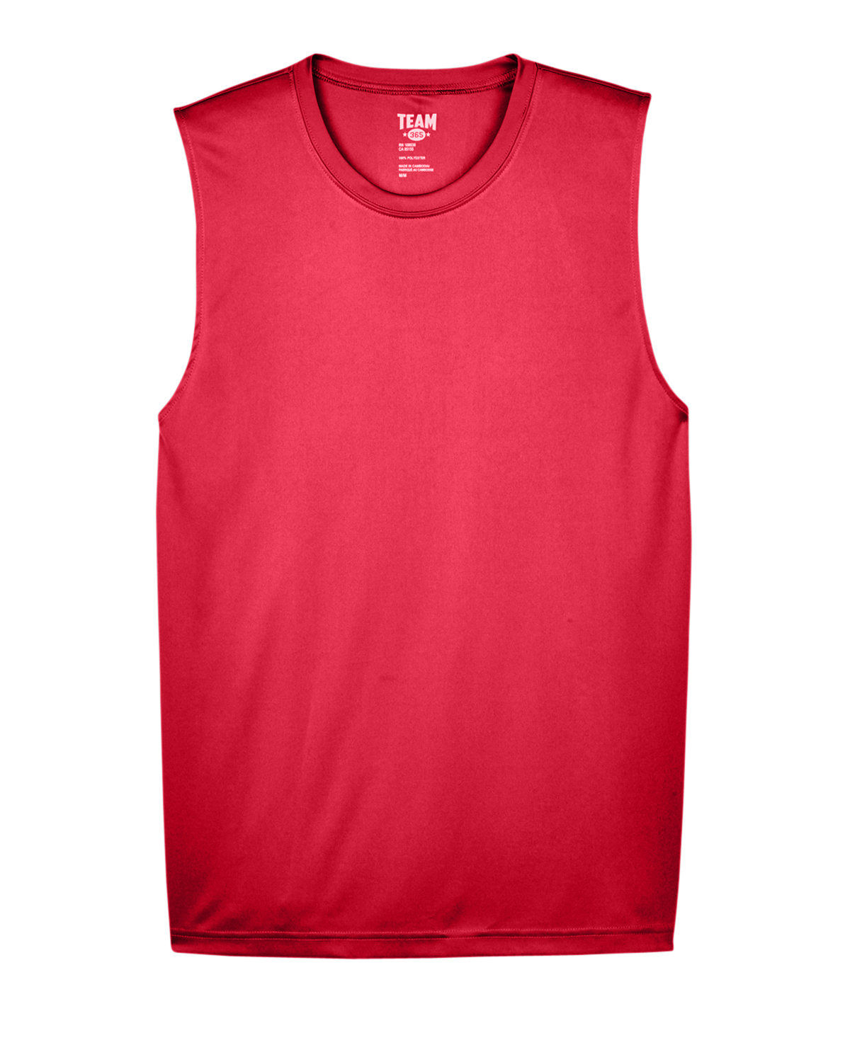 Team 365 Mens Zone Performance Muscle TShirt in Sport Red