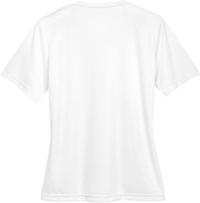 Am image of a Custom Team 365 Ladies' Zone Performance T Shirt in White!