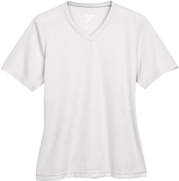 An image of a Custom Team 365 Ladies' Zone Performance T Shirt in Sport Silver!