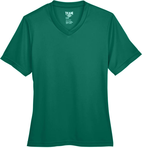 Am image of a Custom Team 365 Ladies' Zone Performance T Shirt in Sport Forest!