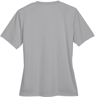 Am image of a Custom Team 365 Ladies' Zone Performance T Shirt in Sport Graphite!
